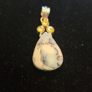 Dendrite Opal set in Sterling Silver 925 Pendant